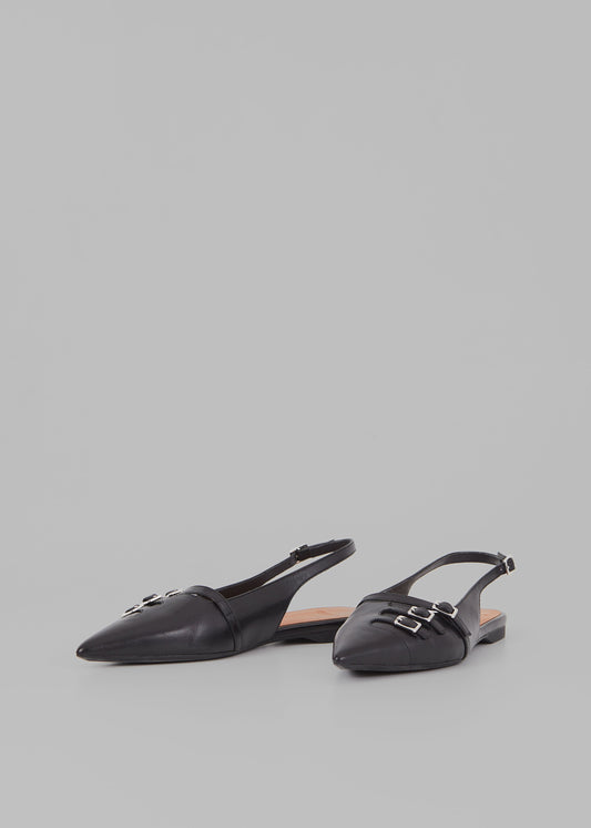 Vagabond Hermine Buckle Slingbacks - Black