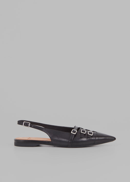 Vagabond Hermine Buckle Slingbacks - Black