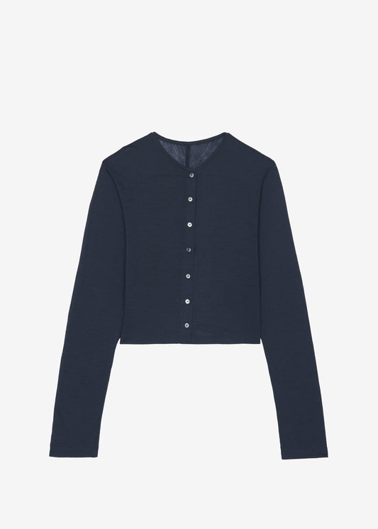 Vinni Thin Wool Cardigan - Navy