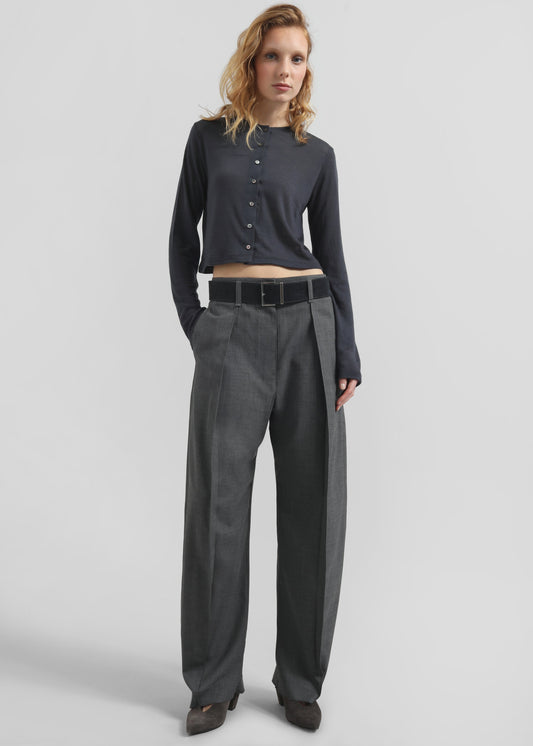 Vinni Thin Wool Cardigan - Navy