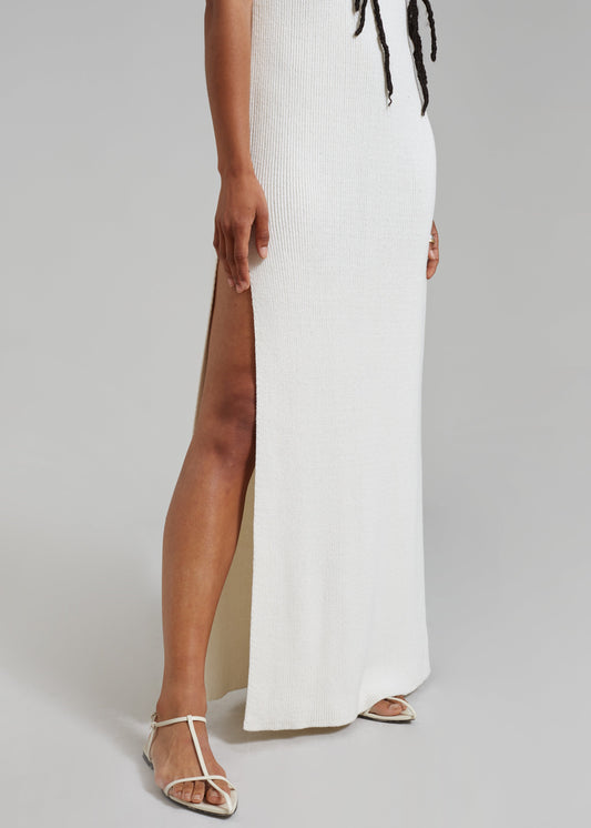 Wren Sleeveless Knit Dress - White