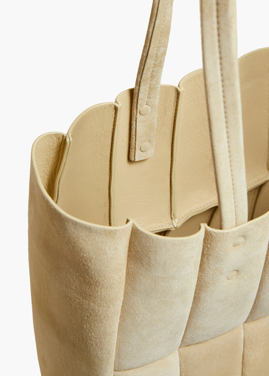 Zoe Tote in Beige Suede