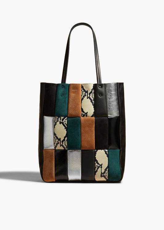 Zoe Tote in Black Multi Leather