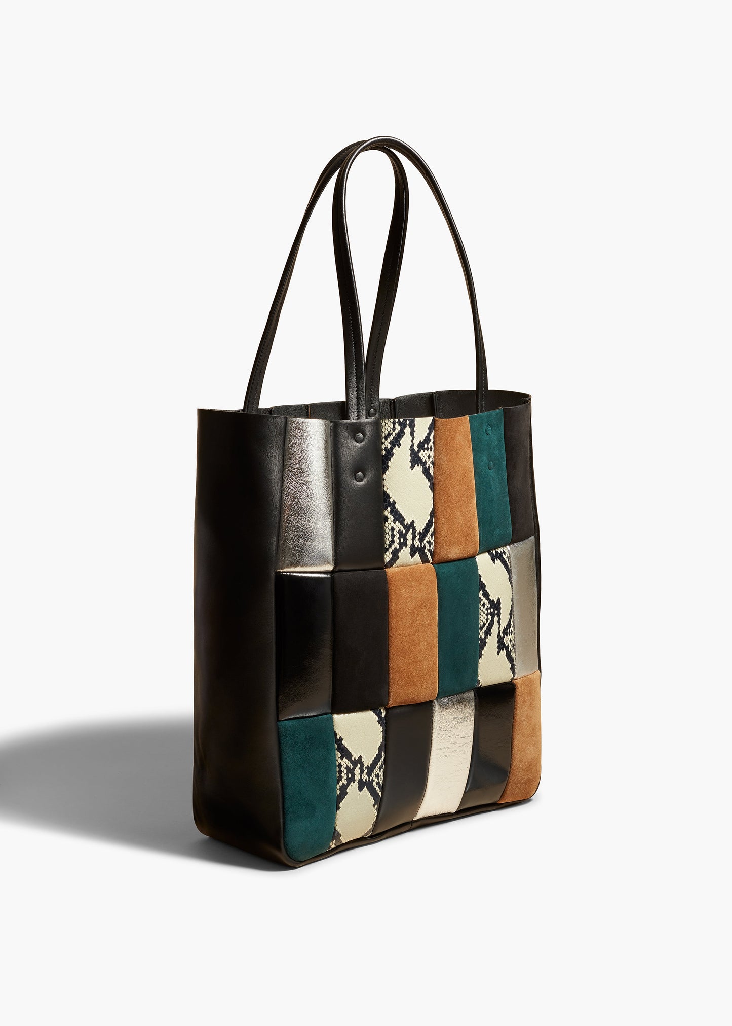 Zoe Tote in Black Multi Leather