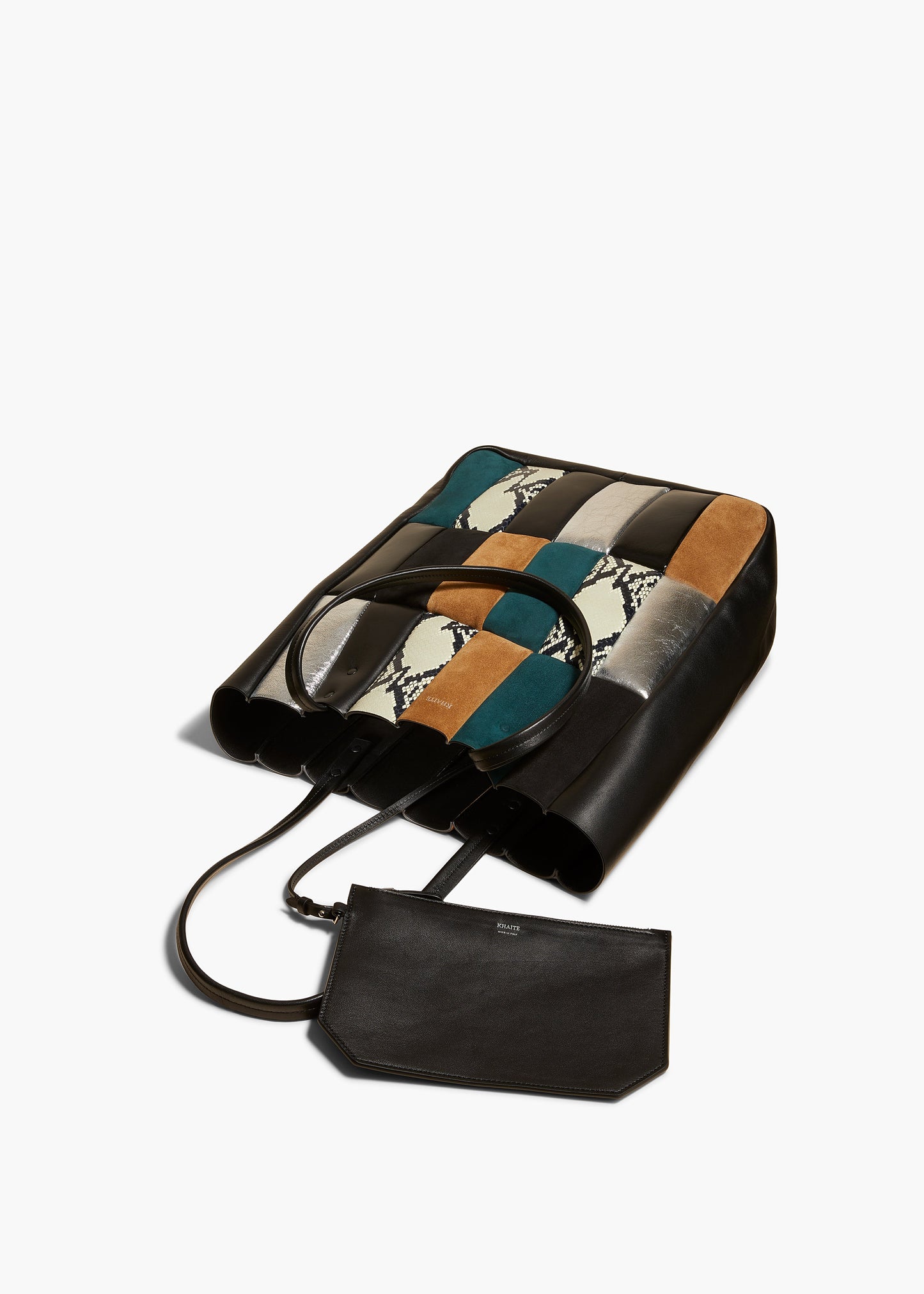 Zoe Tote in Black Multi Leather