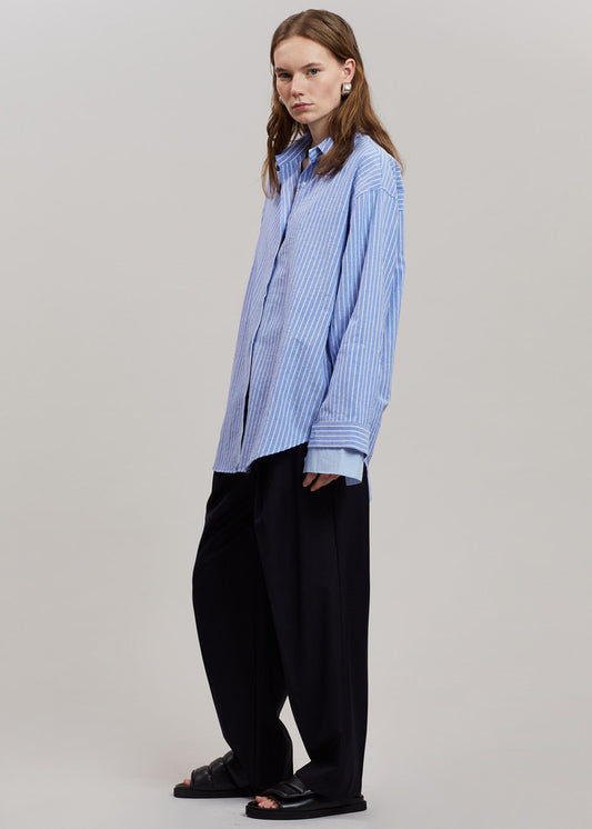 Christa Striped Shirt - Blue
