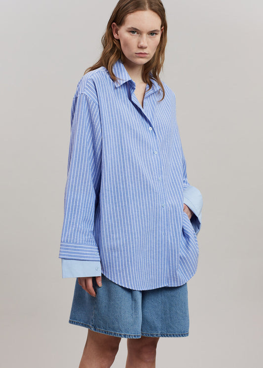 Christa Striped Shirt - Blue