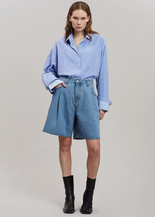 Christa Striped Shirt - Blue