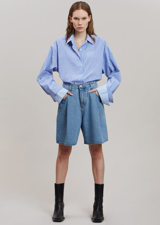 Christa Striped Shirt - Blue