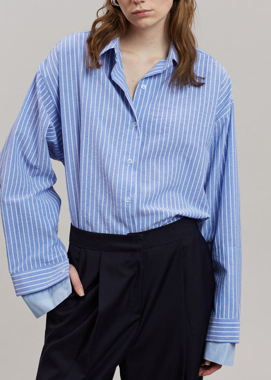 Christa Striped Shirt - Blue