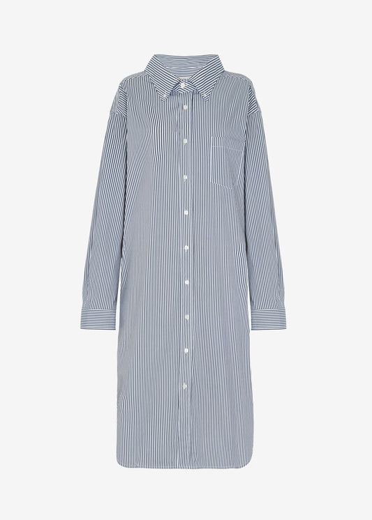 Talia Shirt Dress - Black/White Stripe