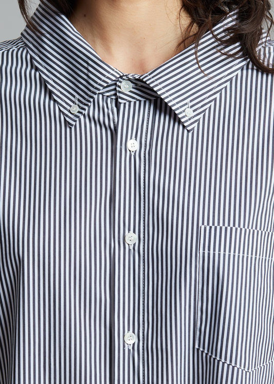 Talia Shirt Dress - Black/White Stripe